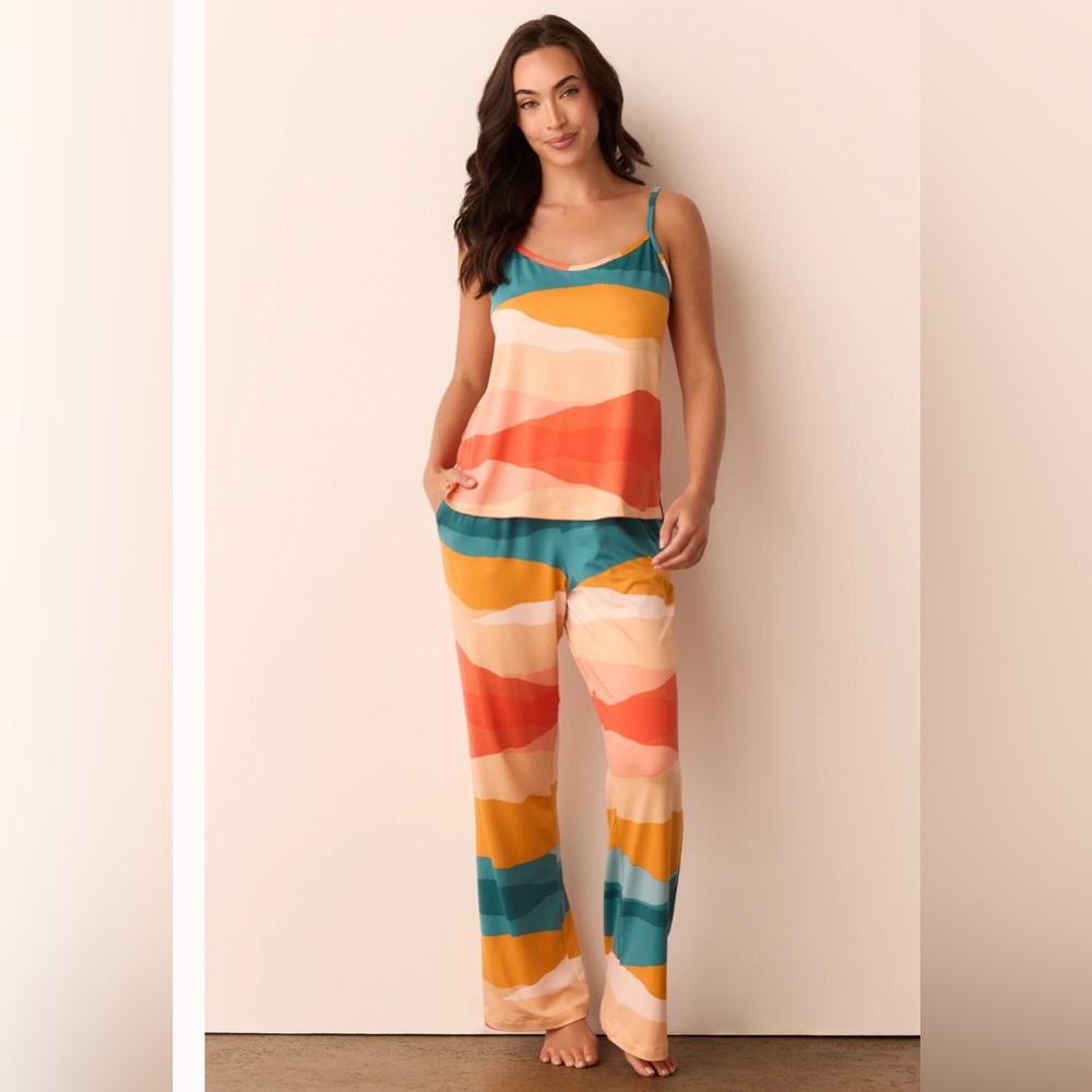 Mason Grey Bree Cloud Jersey PJ Set in Sunset